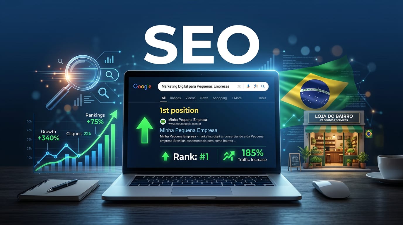 SEO para Pequenas Empresas: Guia Completo 2026 (com GEO e IA)